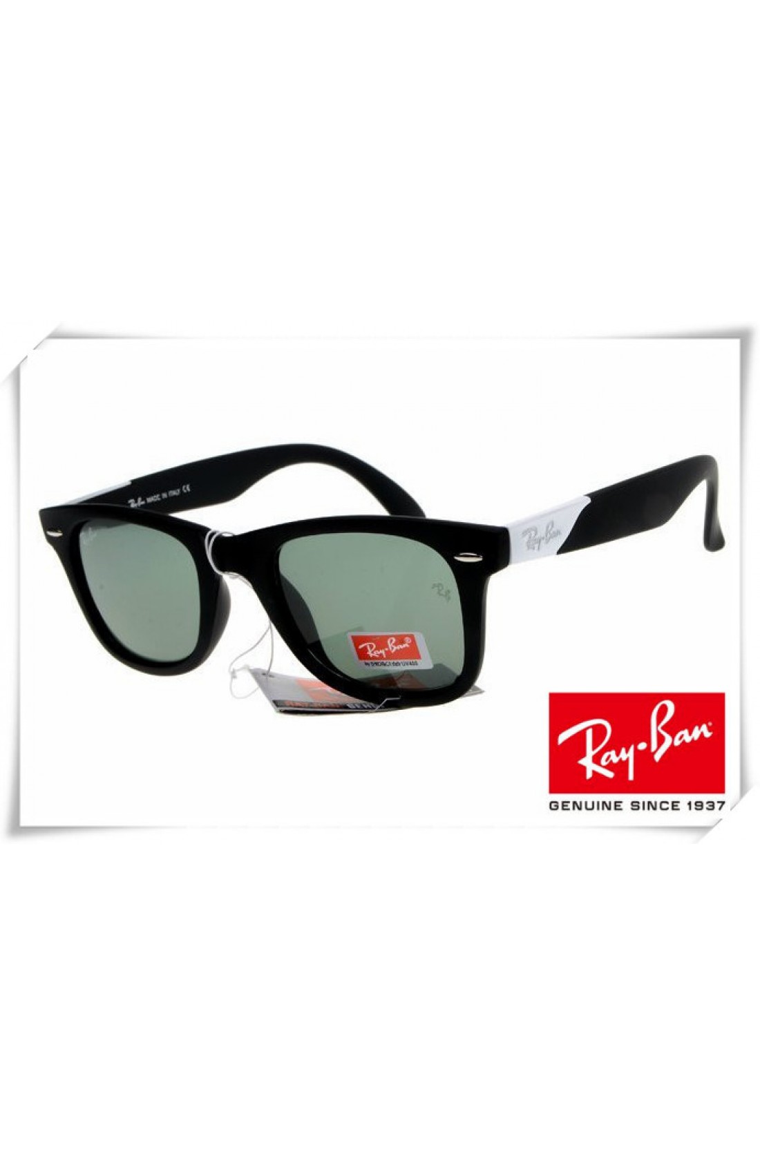 bunker Tilskud terning Cheap Fake Ray Ban RB2157K Ultra Wayfarer Sunglasses Matte Black Frame Classic  Green Lens Wholesale