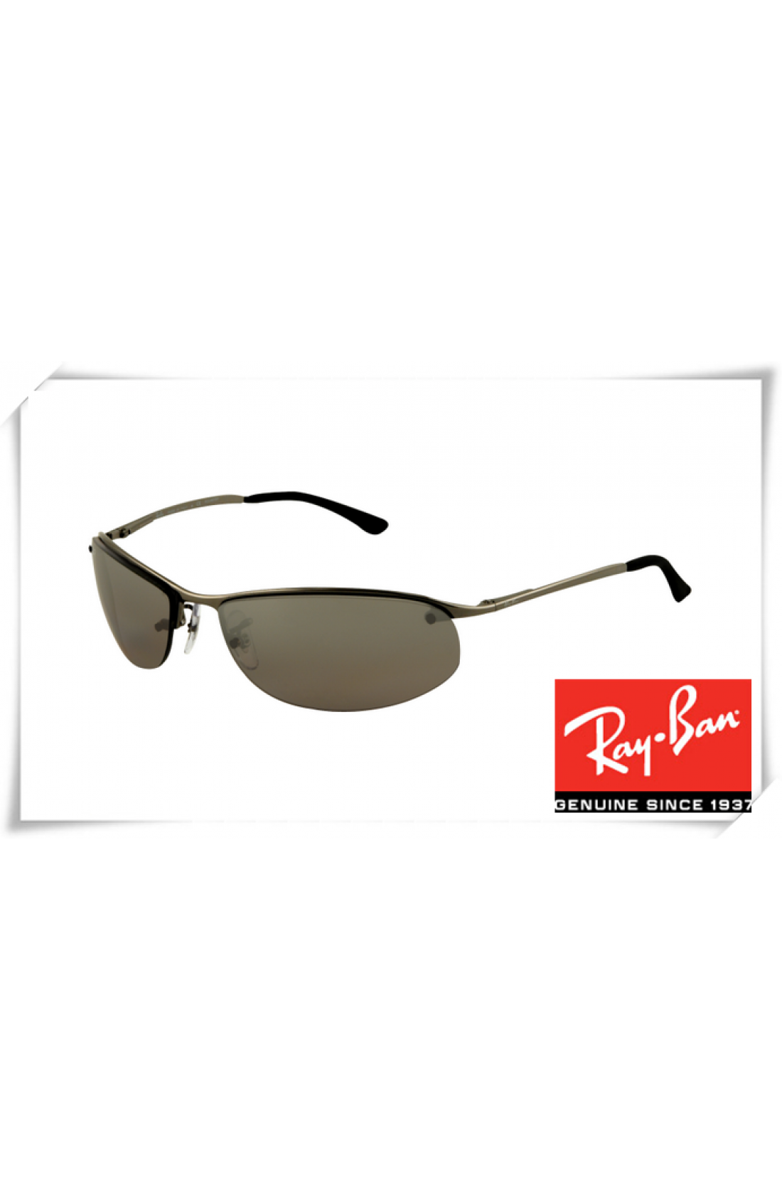 Cheap Ray Ban RB3179 Top Oval Sunglasses Gunmetal Black Gray