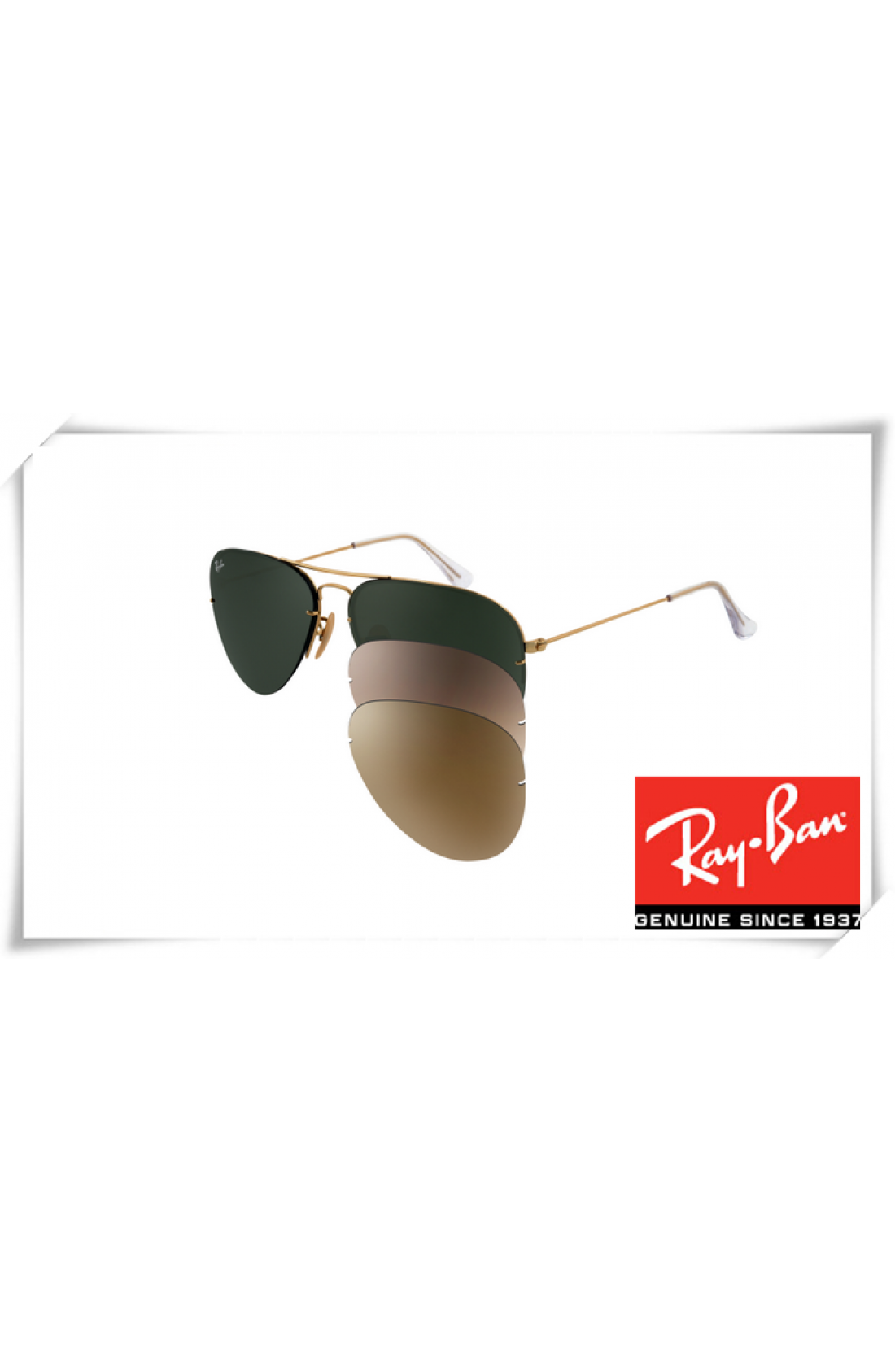 ray ban flip out aviator