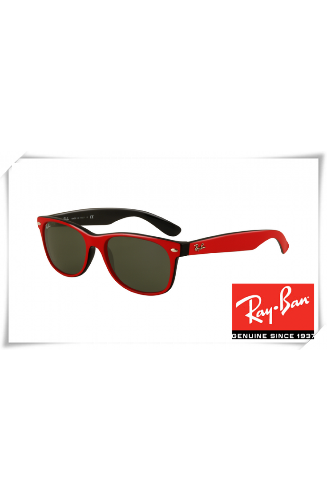 ray ban red and black frames