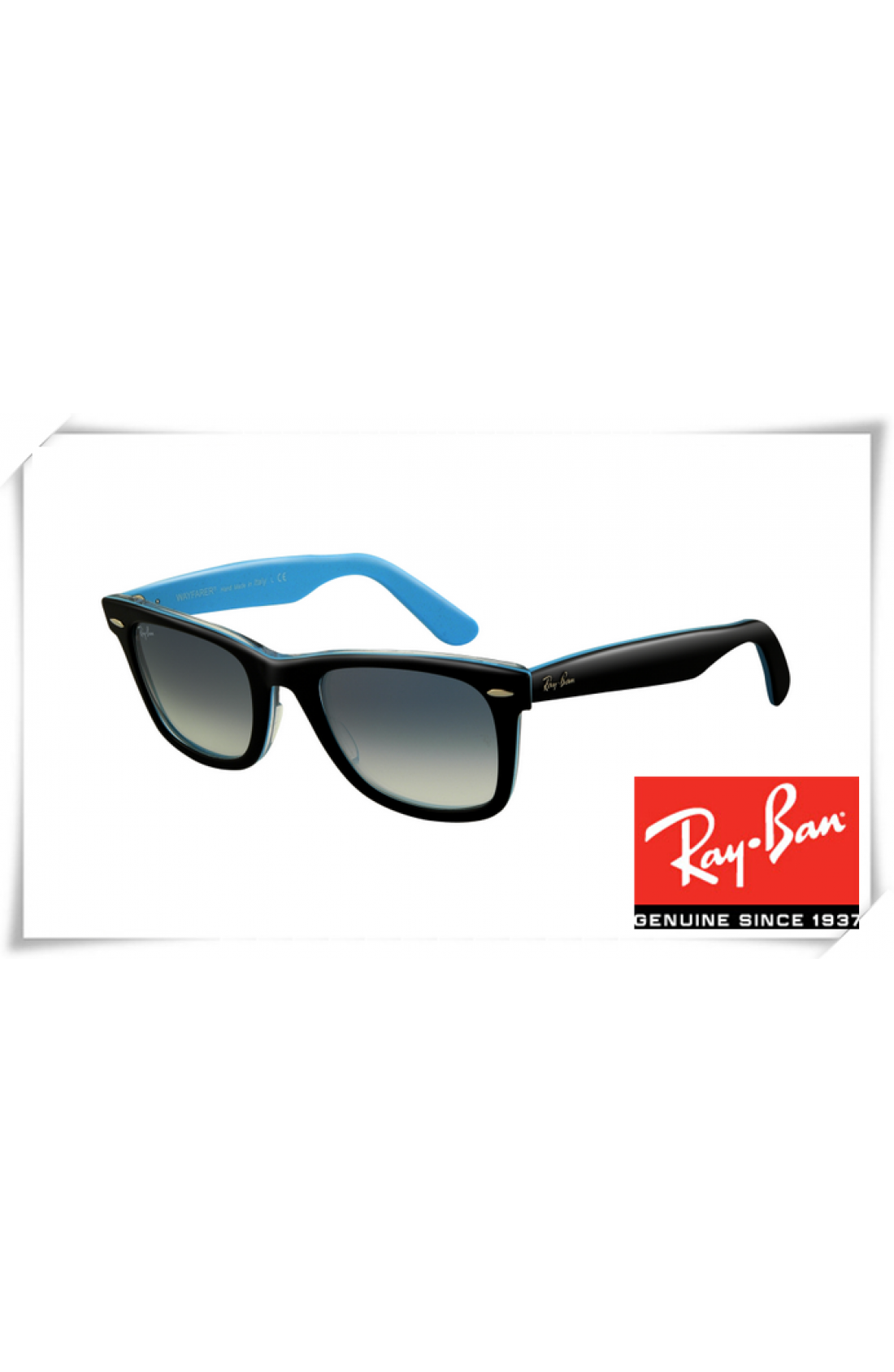 blue frame wayfarer sunglasses