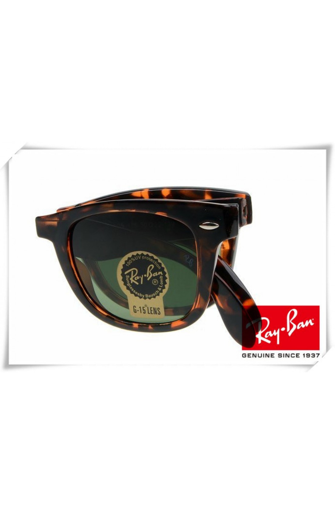 ray ban unisex rb4105 folding wayfarer sunglasses