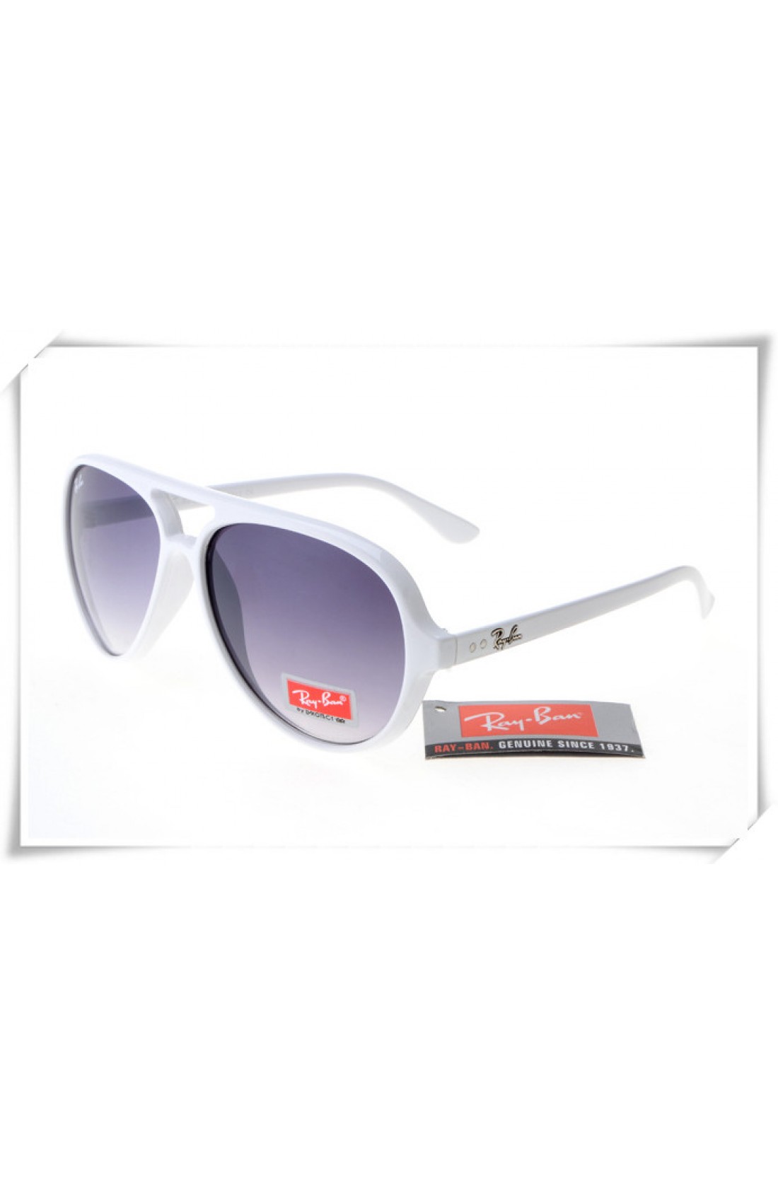 ray ban with white frame